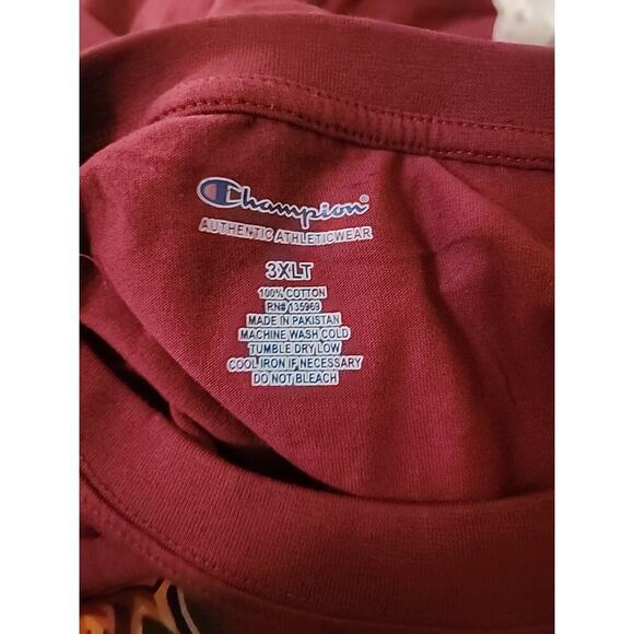 Champion Performance Short Sleeve T-shirt, Maroon 3XLT ATHLETIC WEAR NEW A131 - Picture 3 of 4